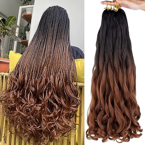 Xtrend 8 Packungen Französisches Lockiges Braiding Hair 22 Zoll Pre-Stretched - Synthetische Haarverlängerungen für Frauen, Yaki-Textur, Bouncy Loose Wavy (22 Zoll, RS30#) von XTREND