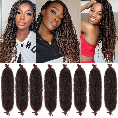 Xtrend 8 Packs Springy Afro Twist Crochet Hair 16 Inch Pre-Separated Spring Twist Hair Synthetic Marley Crochet Braiding For Distressed Soft Locs Hair Extension For Women (8 Strands/Pack,T30#)… von XTREND