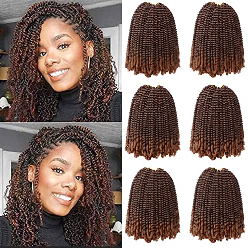 Xtrend 8 Zoll 3 Packungen Afro Ombre Spring Twist Haar, Kanekalon Synthetic Passion Twist für schwarze Frauen Afro Kinky Curly Twist Häkeln Flechten Haarverlängerungen T30# von XTREND