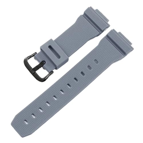 XTVKFWJAB Armband Kompatibel Mit Casio G-SHOCK GM-2100 GA-2100 GWM-5610 DW-5600 6900 Serie Herren Modifiziertes Silikonkautschuk-Harz-Uhrenarmband 16 Mm(Grey black) von XTVKFWJAB