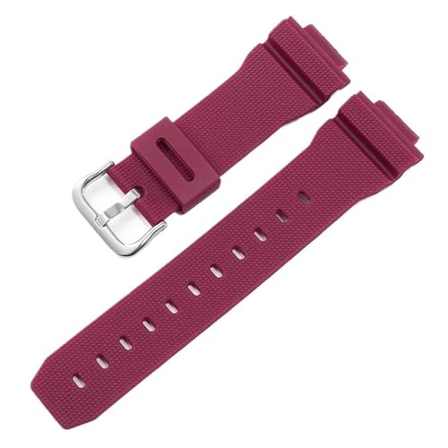 XTVKFWJAB Armband Kompatibel Mit Casio G-SHOCK GM-2100 GA-2100 GWM-5610 DW-5600 6900 Serie Herren Modifiziertes Silikonkautschuk-Harz-Uhrenarmband 16 Mm(Red silver) von XTVKFWJAB