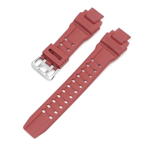 XTVKFWJAB Armband for Casio G-SHOCK GW-4000 GA-1000 GW-A1000 GW-A1100 G-1400 Herren Sport Tauchen Wasserdichtes TPU Silikon Uhrenarmband(Red) von XTVKFWJAB