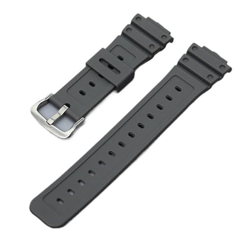 XTVKFWJAB Armband kompatibel mit Casio G-SHOCK GW-M5610 DW-5600 DW-6900 G-5600 GA-2100 Herren Silikonkautschuk wasserdichtes Armband Uhrenzubehör(Grey S) von XTVKFWJAB