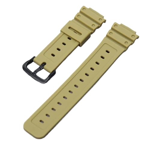 XTVKFWJAB Armband kompatibel mit Casio G-SHOCK GW-M5610 DW-5600 DW-6900 G-5600 GA-2100 Herren Silikonkautschuk wasserdichtes Armband Uhrenzubehör(Khaki B) von XTVKFWJAB
