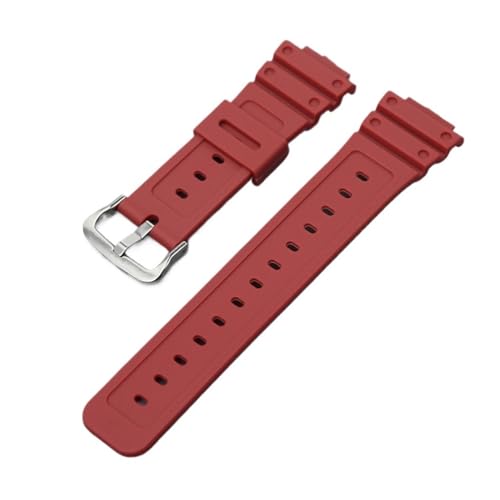 XTVKFWJAB Armband kompatibel mit Casio G-SHOCK GW-M5610 DW-5600 DW-6900 G-5600 GA-2100 Herren Silikonkautschuk wasserdichtes Armband Uhrenzubehör(Red S) von XTVKFWJAB
