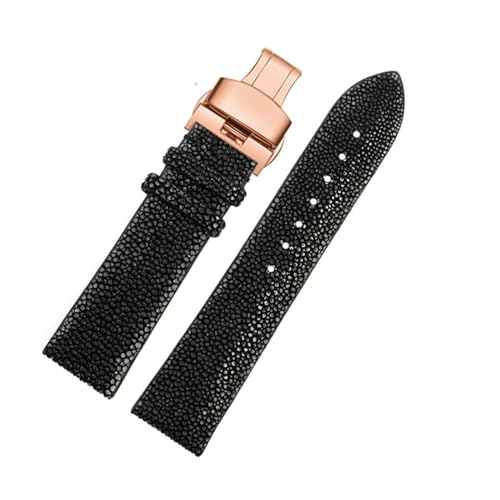 XTVKFWJAB Das Perlenfischarmband ist kompatibel mit Huawei TISSOT Omega Mido Herren- und Damen-Teufelsarmband-Zubehör 20 mm 22 mm 16 mm(Black RG,22mm) von XTVKFWJAB