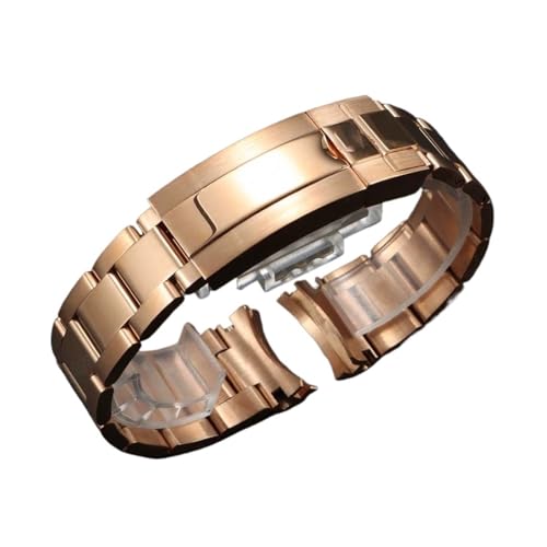 XTVKFWJAB Edelstahlarmband kompatibel mit Rolex-Uhrenarmband, Metall, Submariner, Damen- und Herrenarmband, wasserdichtes Armbandzubehör(REGD Polished Matte,20mm no logo) von XTVKFWJAB