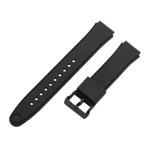 XTVKFWJAB Ersatzarmband aus Silikon for Uhrenarmband, kompatibel mit Casio F91-W, weich, wasserdicht, Sportarmband, 18 mm, Herren und Damen, schwarzes Handgelenk von XTVKFWJAB