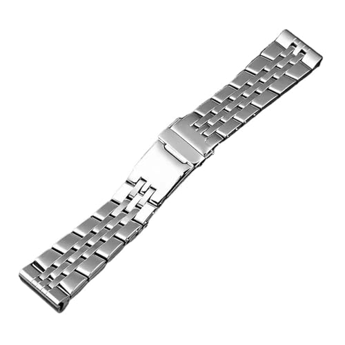 XTVKFWJAB Herren-Uhrenarmband aus Edelstahl, kompatibel mit Breitling Avengers Super Ocean Series Steel Belt 22 24 mm, Uhrenarmband-Zubehör(Steel,24mm) von XTVKFWJAB