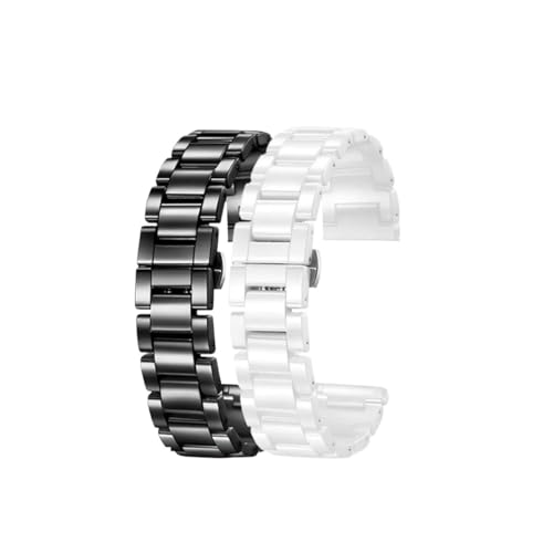 XTVKFWJAB Keramikarmband kompatibel mit Omega Armani COACH GREYSON Keramik-Uhrenarmband for Damen 14503925 Boyfriend 15 mm 16 mm 18 mm 19 mm 20 mm 21 mm(Black,16mm) von XTVKFWJAB