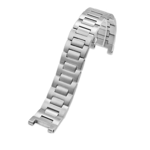 XTVKFWJAB Kompatibel mit Cartier Pasha PASHA Serie WSPA0013 W31077U2 konkaves Stahlarmband Edelstahlarmband 18 * 10mm 20 * 12 22 * ​​14mm(KDY 38 silver,18mm-10mm) von XTVKFWJAB