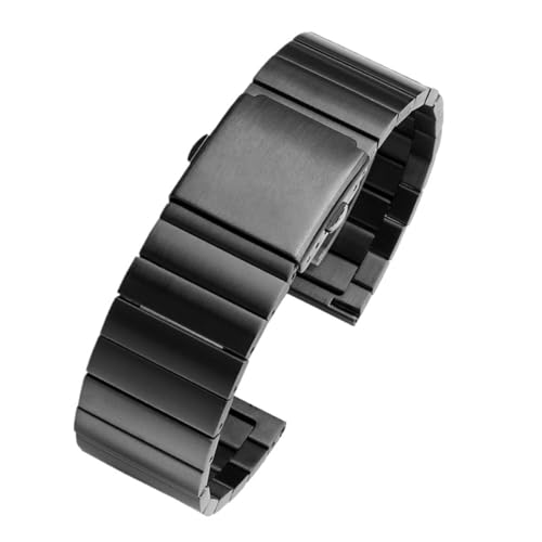 XTVKFWJAB Kompatibel mit Casio PROTREK Mountain Climbing Series PRW-60/PRW-70/PRW-50Y Edelstahl-Metall-Uhrenarmband 23 mm Schwarz-Silber-Uhrenarmband(B Black) von XTVKFWJAB