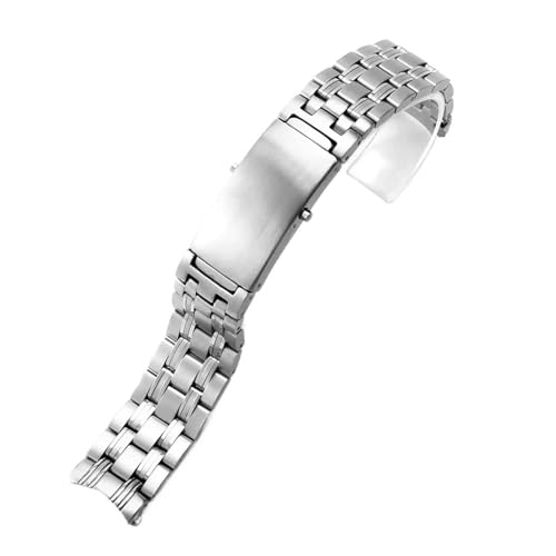XTVKFWJAB Kompatibel mit Omega Arc Interface 9 5 3 Beads Seahorse 300 Zubehör Herren 20 22 mm Faltschließe Glattes integriertes Allergie-Uhrenarmband(Steel-9Beads-No Log,22mm) von XTVKFWJAB