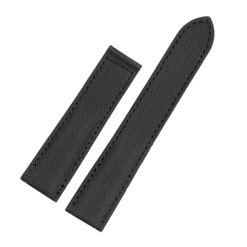 XTVKFWJAB Lederarmband kompatibel mit Cartier Uhrenarmband London Solo Herren Damen Nylon Canvas Faltschließe 20mm(Black-None,16mm) von XTVKFWJAB