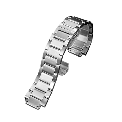 XTVKFWJAB Massives Edelstahl-Uhrenarmband, kompatibel mit Uhrenarmband Big Band Classic Fusion Metal Bracelet Men(Silvery,19x27mm) von XTVKFWJAB