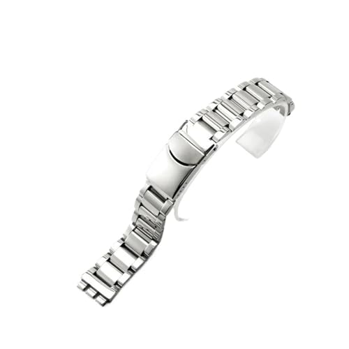 XTVKFWJAB Solides, raffiniertes Stahlband for Herren und Damen, kompatibel mit Swatch Ygs749g, dreifach konkav-konvexes Uhrenarmband, 17 mm, 19(SWQ-G06-Steel-17mm) von XTVKFWJAB
