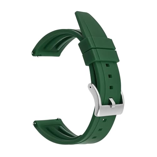 XTVKFWJAB TPU-Gummi-Uhrenarmband 20 mm 22 mm 24 mm 26 mm Universal Herren Damen Spot Wasserdicht Schnellverschluss Silikonarmband Armband for Seiko(Army Green,20mm) von XTVKFWJAB