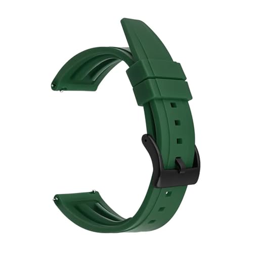 XTVKFWJAB TPU-Gummi-Uhrenarmband 20 mm 22 mm 24 mm 26 mm Universal Herren Damen Spot Wasserdicht Schnellverschluss Silikonarmband Armband for Seiko(Army Green 02,26mm) von XTVKFWJAB