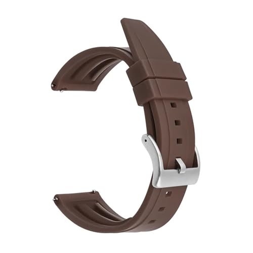 XTVKFWJAB TPU-Gummi-Uhrenarmband 20 mm 22 mm 24 mm 26 mm Universal Herren Damen Spot Wasserdicht Schnellverschluss Silikonarmband Armband for Seiko(Brown,24mm) von XTVKFWJAB