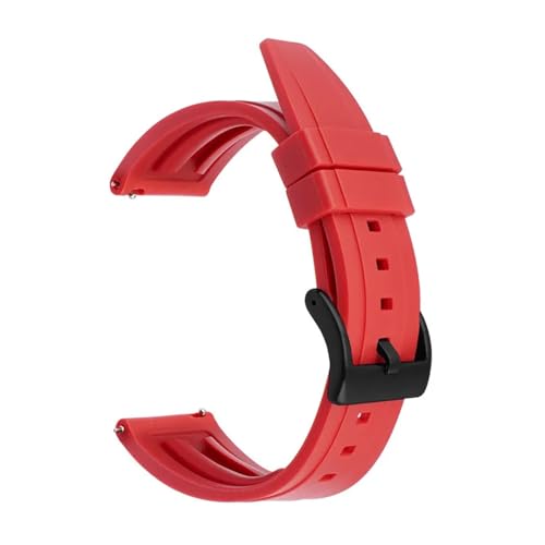 XTVKFWJAB TPU-Gummi-Uhrenarmband 20 mm 22 mm 24 mm 26 mm Universal Herren Damen Spot Wasserdicht Schnellverschluss Silikonarmband Armband for Seiko(Red02,26mm) von XTVKFWJAB