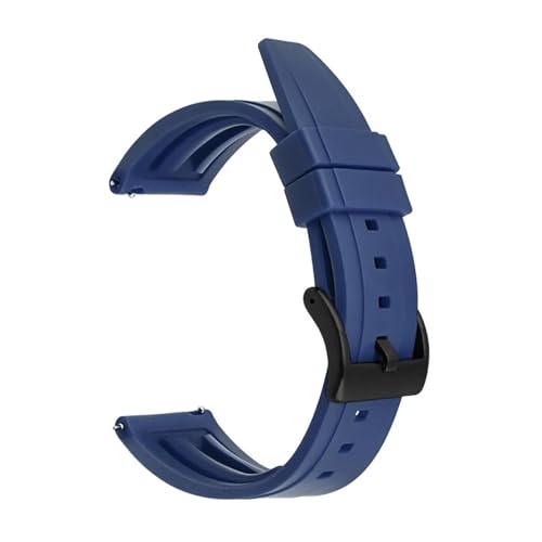 XTVKFWJAB TPU-Gummi-Uhrenarmband 20 mm 22 mm 24 mm 26 mm Universal Herren Damen Spot Wasserdicht Schnellverschluss Silikonarmband Armband for Seiko(Royal Blue02,22mm) von XTVKFWJAB