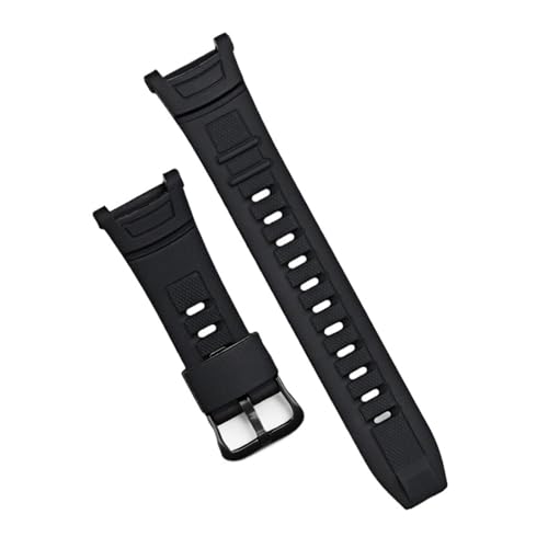 XTVKFWJAB TPU-Silikonarmband, kompatibel mit Casio PROTREK-Serie PRW-1500 PAW-1500 PRG-130, Herren-Ersatzarmband for Sportuhren, wasserdicht, Harz(Black 02) von XTVKFWJAB