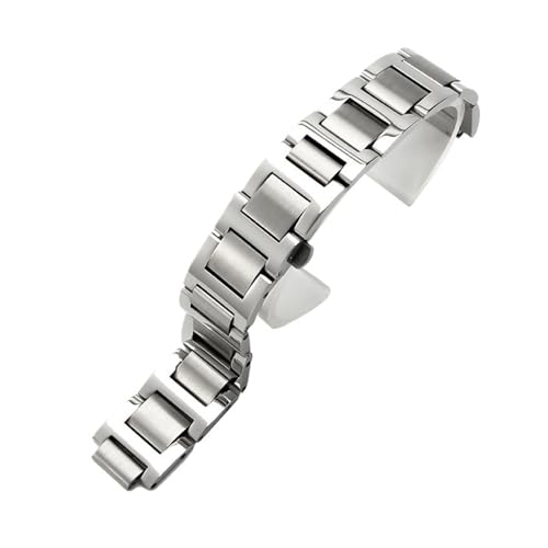 XTVKFWJAB Uhrenarmband aus Edelstahl 316, kompatibel mit Cartier Blue Balloon Steel Belt, Herren- und Damen-Uhrenarmband Black Knight, Zubehör, 22 14 mm(Steel,12x20mm) von XTVKFWJAB
