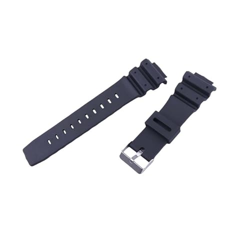 XTVKFWJAB Uhrenarmband aus Kunstharz for Herren, kompatibel mit Casio DW9052 9050 9051 004, Uhrenarmband aus Gummi for Damen, Sportarmband mit Schnalle von XTVKFWJAB
