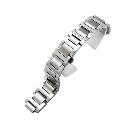 XTVKFWJAB Uhrenarmband kompatibel mit Cartier Ballon Bleu De Series, massives Edelstahlarmband mit konvexer Schnittstelle, Uhrenarmband-Zubehör(8x16mm) von XTVKFWJAB