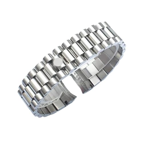 XTVKFWJAB Uhrenzubehör Stahlarmband 13 17 20 21 mm Sport Kompatibel mit Rolex DATEJUST DAY-DATE OYSTERPERTUAL DATE Herren- und Damenuhrenarmband(Silver-3,21mm) von XTVKFWJAB
