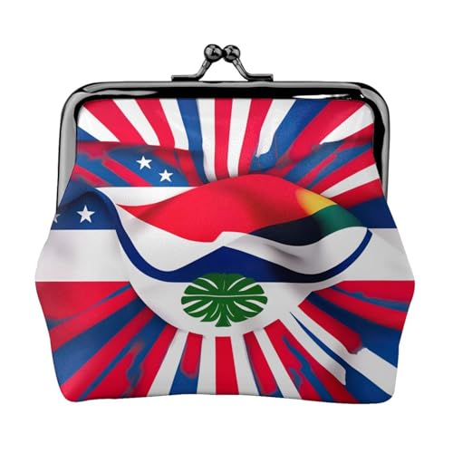 Costa Rica-Flaggen-Druck, Münzgeldbörse, kleine Taschen mit Kussschloss, für Münzen, Karten, kleine Gegenstände von XTYGETY