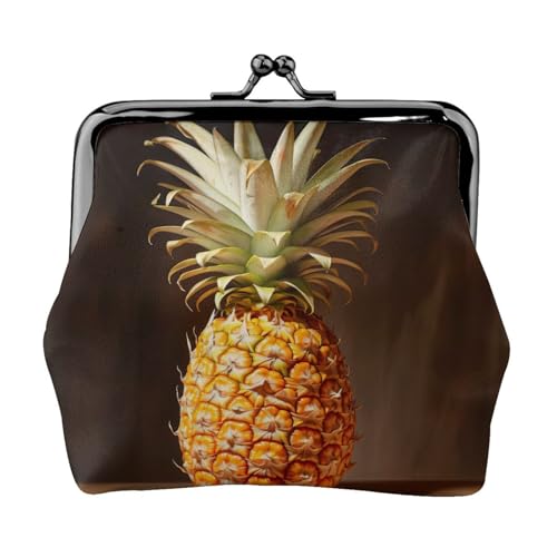 Geldbörse mit Ananas-Malerei, Kleingeld, Damen, Münzgeldbörse, kleine Beutel mit Kussschloss, für Münzen, Karten, kleine Gegenstände von XTYGETY