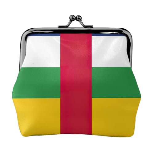 Geldbörse mit zentralafrikanischer Flagge, Münzgeldbörse für Damen, kleine Beutel mit Kussschloss, für Münzen, Karten, kleine Gegenstände von XTYGETY