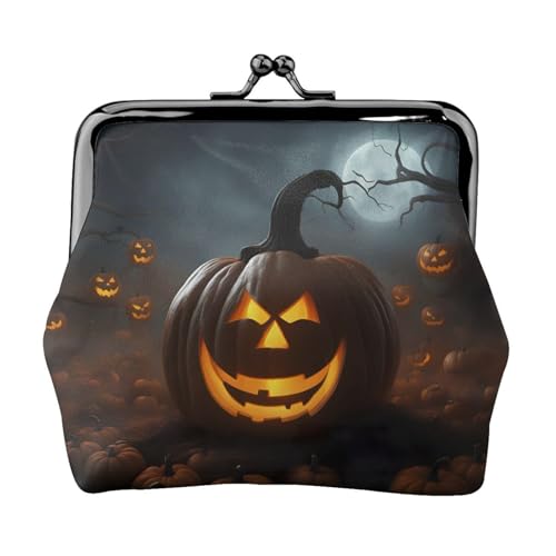 Halloween Ghost Pumpkin Print Change Purse Women's Coin Purse Small Pouches with Kiss Lock,for Coins Cards Small Items von XTYGETY