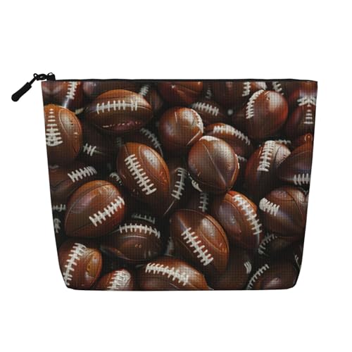 Kulturbeutel mit Fußbällen, große Kapazität, Reise-Make-up-Tasche für Damen, für den täglichen Gebrauch, Reisen, Schwarz , Einheitsgröße Kulturbeutel mit Fußbällen, große Kapazität, Reise-Make-up-Tasche für Damen, für den täglichen Gebrauch, Reisen, Schwarz , Einheitsgröße von XTYGETY