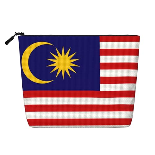 Kulturbeutel mit Malaysia-Flaggen-Druck, Kosmetiktasche, große Kapazität, Reise-Make-up-Tasche für Damen, für den täglichen Gebrauch, Reisen, Schwarz , Einheitsgröße Kulturbeutel mit Malaysia-Flaggen-Druck, Kosmetiktasche, große Kapazität, Reise-Make-up-Tasche für Damen, für den täglichen Gebrauch, Reisen, Schwarz , Einheitsgröße von XTYGETY