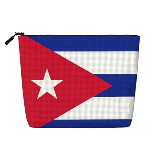 Kulturbeutel mit kubanischer Flagge, Kosmetiktasche, große Kapazität, Reise-Make-up-Tasche für Damen, für den täglichen Gebrauch, Reisen, Schwarz , Einheitsgröße Kulturbeutel mit kubanischer Flagge, Kosmetiktasche, große Kapazität, Reise-Make-up-Tasche für Damen, für den täglichen Gebrauch, Reisen, Schwarz , Einheitsgröße von XTYGETY