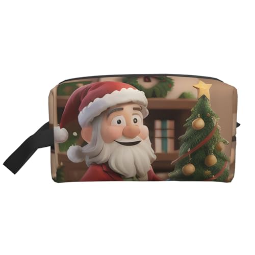 Kulturbeutel mit lustigem Weihnachtsdruck, Kosmetiktasche, Kulturbeutel für Männer und Frauen, für Reisen, Fitnessstudio, Alltag von XTYGETY