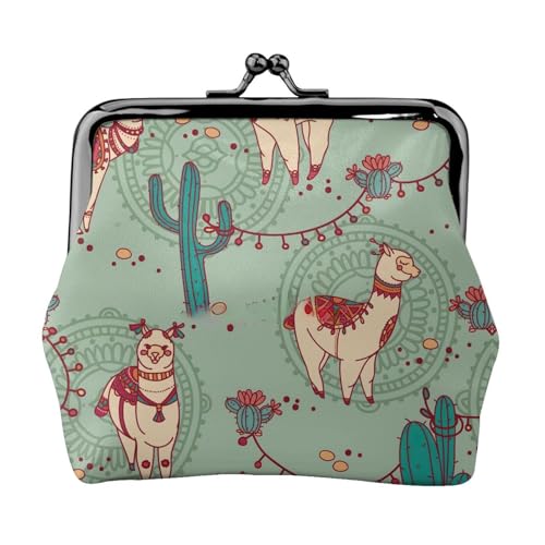 Llamas Print Kleingeldbörse für Damen, Münzgeldbörse, kleine Beutel mit Kussschloss, für Münzen, Karten, kleine Gegenstände von XTYGETY