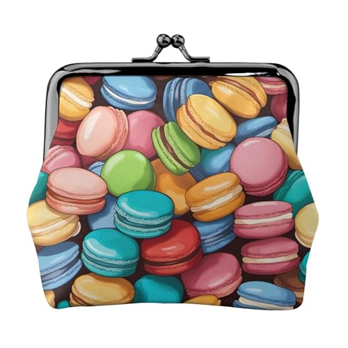 Macaron Biscuit Flavored Print Change Purse Women's Coin Purse Small Pouches with Kiss Lock,for Coins Cards Small Items von XTYGETY