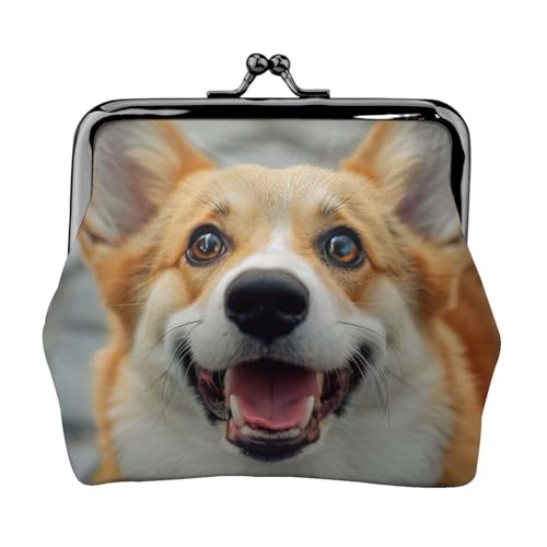 Süße Corgi Geldbörse für Damen, Münzgeldbörse, kleine Beutel mit Kussschloss, für Münzen, Karten, kleine Gegenstände von XTYGETY