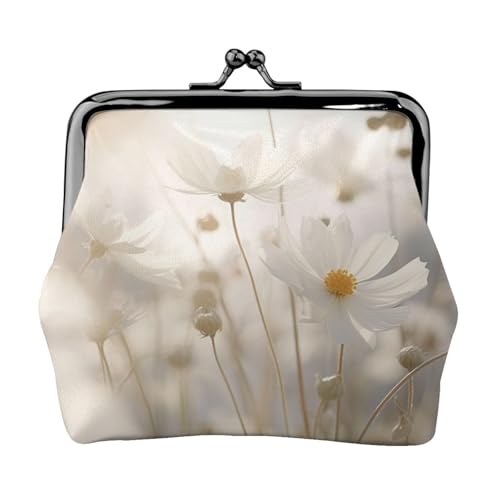 White Blossom1 Damen Münzgeldbörse, kleine Beutel mit Kussschloss, für Münzen, Karten, kleine Gegenstände von XTYGETY