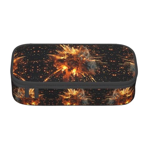 XTYGETY Explosion Firework 3D Oxford Cloth Pencil Case Pencil Pouch Marker Box Pencil Bag Office College Pen Storage von XTYGETY
