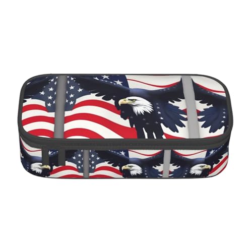 XTYGETY Federmäppchen mit amerikanischer Flagge, 1 Oxford-Stoff, Stifteetui, Stifteetui, Stifteetui, Büro, College, Stiftaufbewahrung XTYGETY Federmäppchen mit amerikanischer Flagge, 1 Oxford-Stoff, Stifteetui, Stifteetui, Stifteetui, Büro, College, Stiftaufbewahrung von XTYGETY
