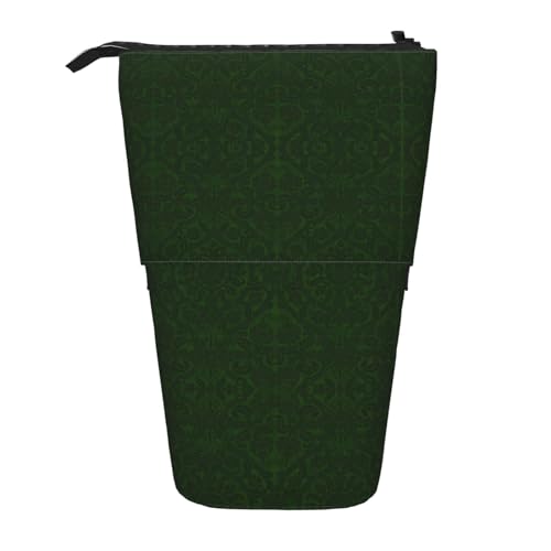 XTYGETY Hunter Green Floral Petals Pattern Oxford Cloth Pen Case Telescopic Pencil Case Pencil Box Bag Convenient Versatile von XTYGETY