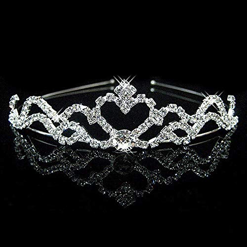 Haarnadel Haarschmuck Krone Tiaras für Frauen Glänzendes Haarteil Mädchen Strass Stirnband Kopfschmuck Braut Hochzeit Krone Haar Kopfschmuck Zubehör Haarbekleidung von XTZYGLFD