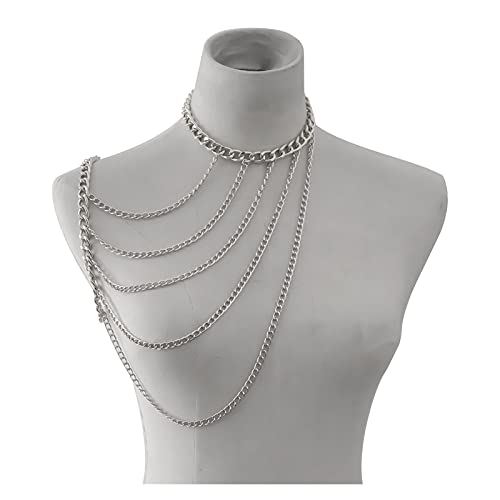 Körperkette, modischer Körper mit einer Schulter, Schmuck für Damen, Schulterkette, Schmuck, goldene Halskette, Körperschmuck, Festival-Geschenk für Dame, Bauch-Taillenkette (A 1) (A 4) (A 4) von XTZYGLFD