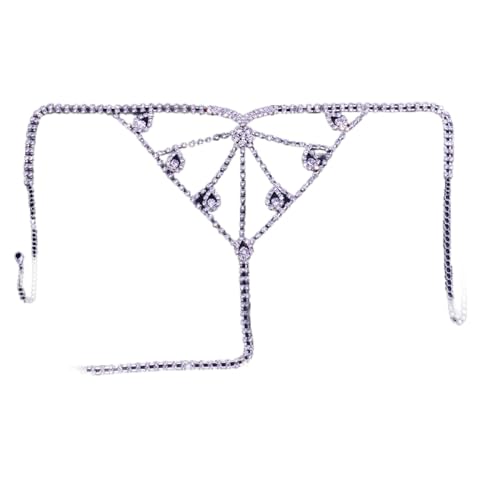 Körperketten Sexy Geometrie Strass Körperkette Unterwäsche für Frauen Festival Geschenk Kristall Bikini Dessous Schmuck von XTZYGLFD