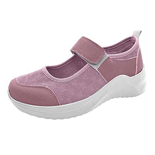XTZYGLFD Schuhe Damen Sommersandalen Atmungsaktive Mode- und Freizeitschuhe Slip On Outdoor Frauen Casual Stiefel für Frauen Partyschuhe Damen (Pink 7.5 UK) von XTZYGLFD