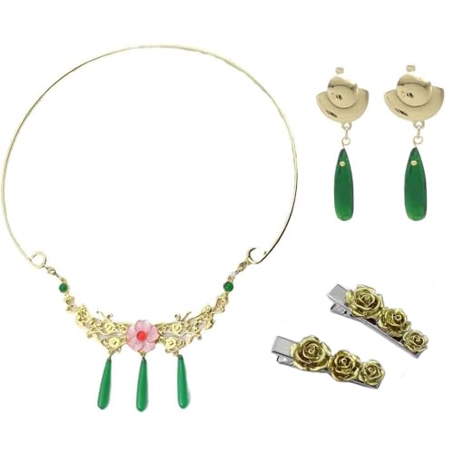 Maomao Cosplay Requisiten Anime Cosplay Halsketten Ohrringe Haarclip Halloween Karneval Cosplay Zubehör Vollständiges Set von XUANHEY